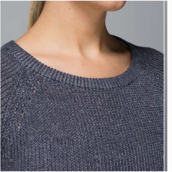 Lululemon Cabin Yogi Long Sleeve Sweater in Inkwell Heather Gray M/L RT $128 - Picture 5 of 9